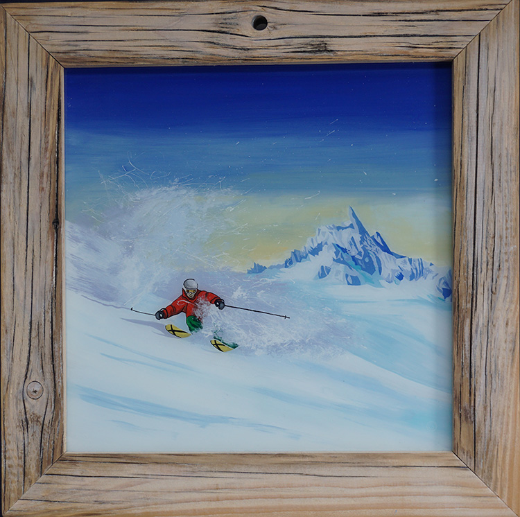 Skifahrer Mont Blanc